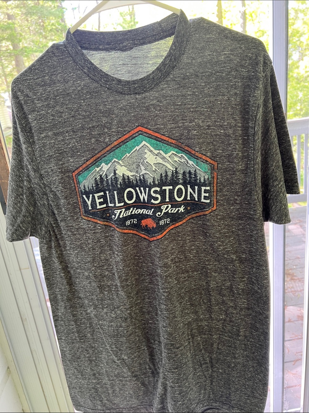 Yellowstone National Park Graphic Tee - Charcoal Gray